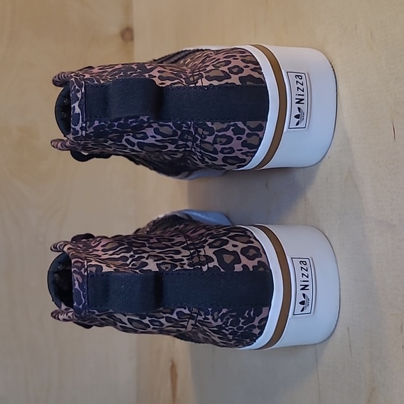 Adidas Nizza Platform Mid Leopard Print Design Shoes - Picture 7 of 10